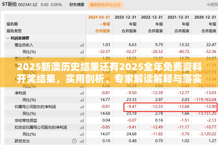 2025新澳历史结果还有2025全年免费资料开奖结果，实用剖析、专家解读解释与落实?